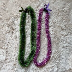 Green and Pink Lei Set from Hawaii